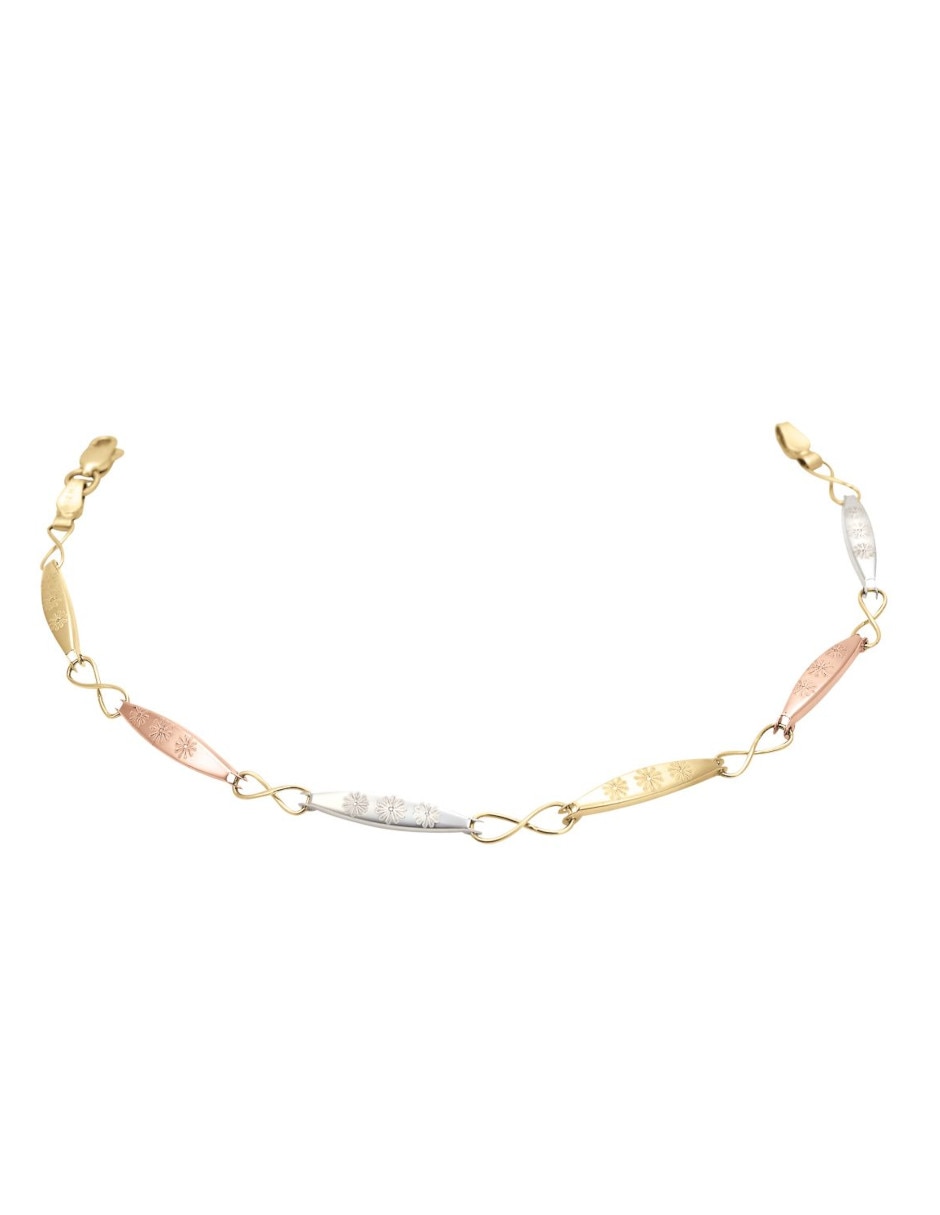 Pulsera de oro 14 K con acabado brillante Pulsera de oro 14 K con acabado brillante