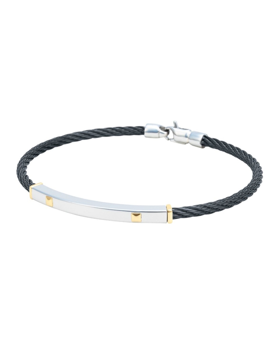 Brazalete 14 K con acabado liso