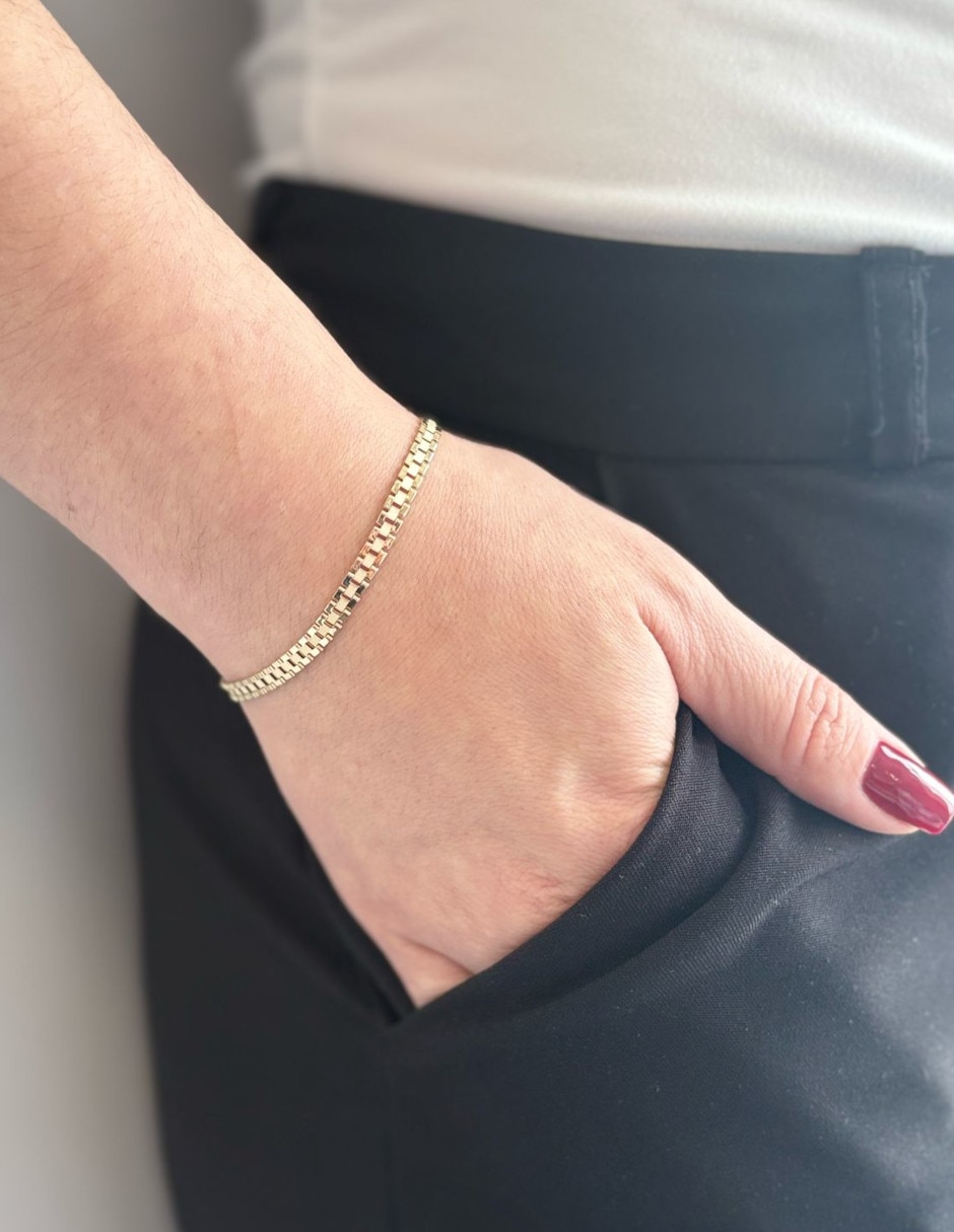 Pulsera de oro 14 K con acabado pulido 2