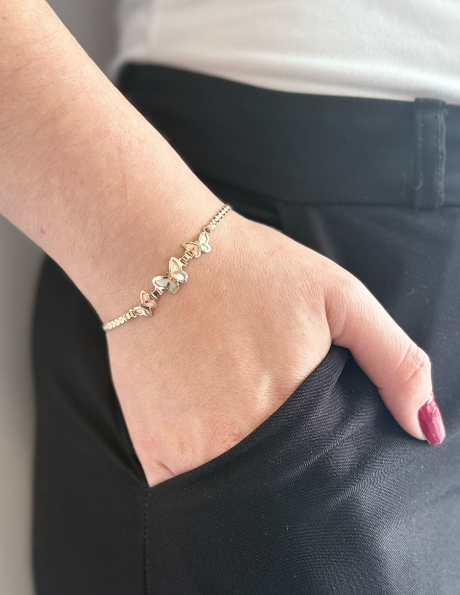Pulsera de oro 14 K con acabado brillante 2