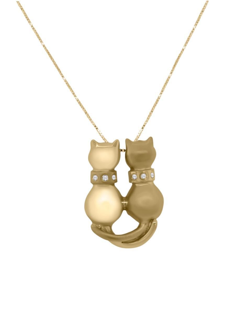 Colgante Y Dije de gato erol de oro 14 K