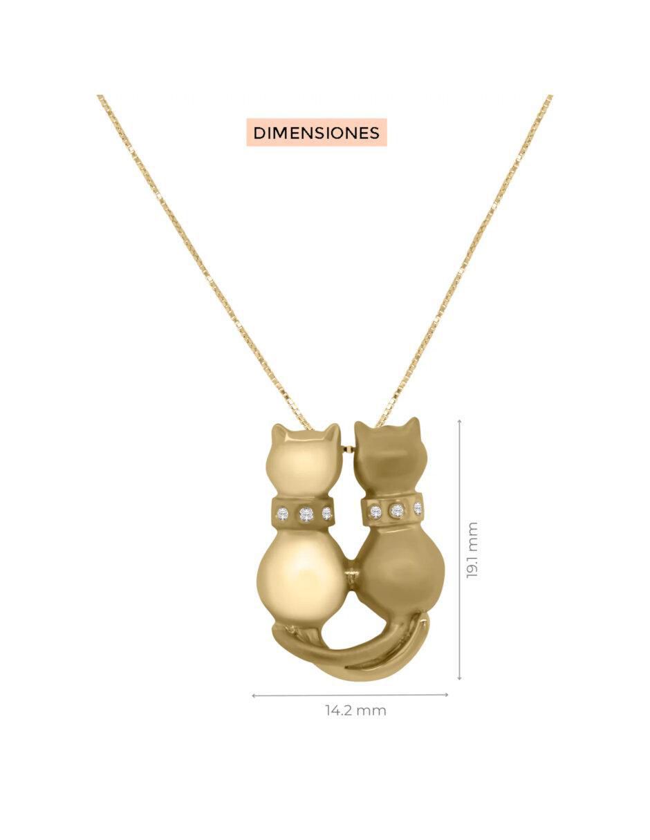 Colgante Y Dije de gato erol de oro 14 K 2