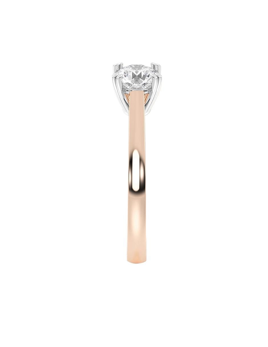 Anillo de compromiso de oro 10 K zirconia 2