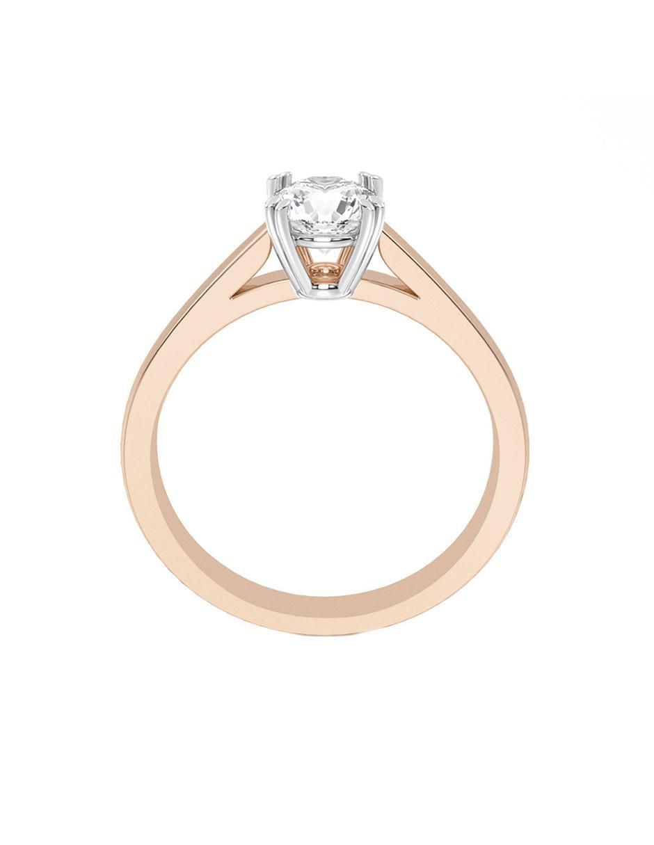 Anillo de compromiso de oro 10 K zirconia 3