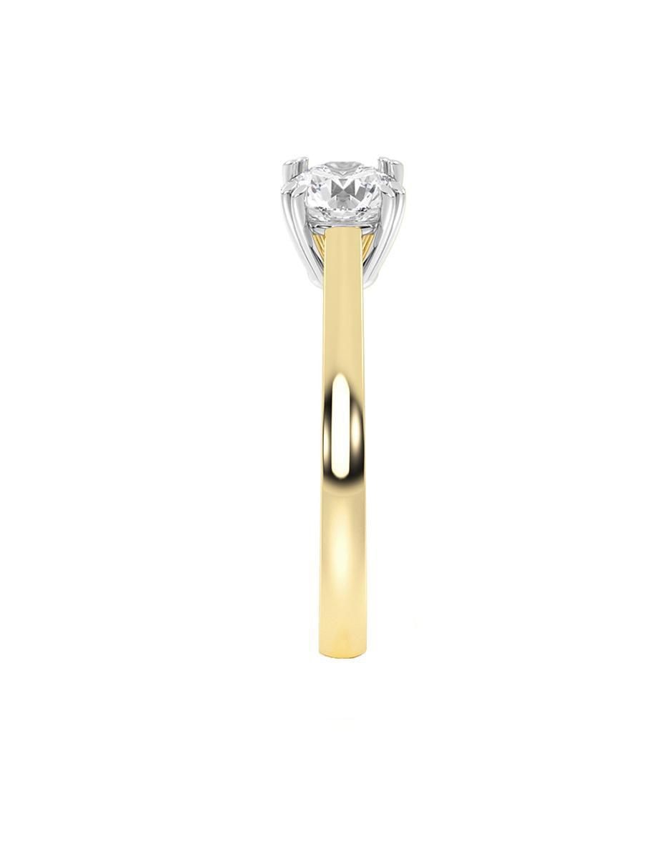 Solitario "de" oro 10 k abba joyas no aplica zirconia