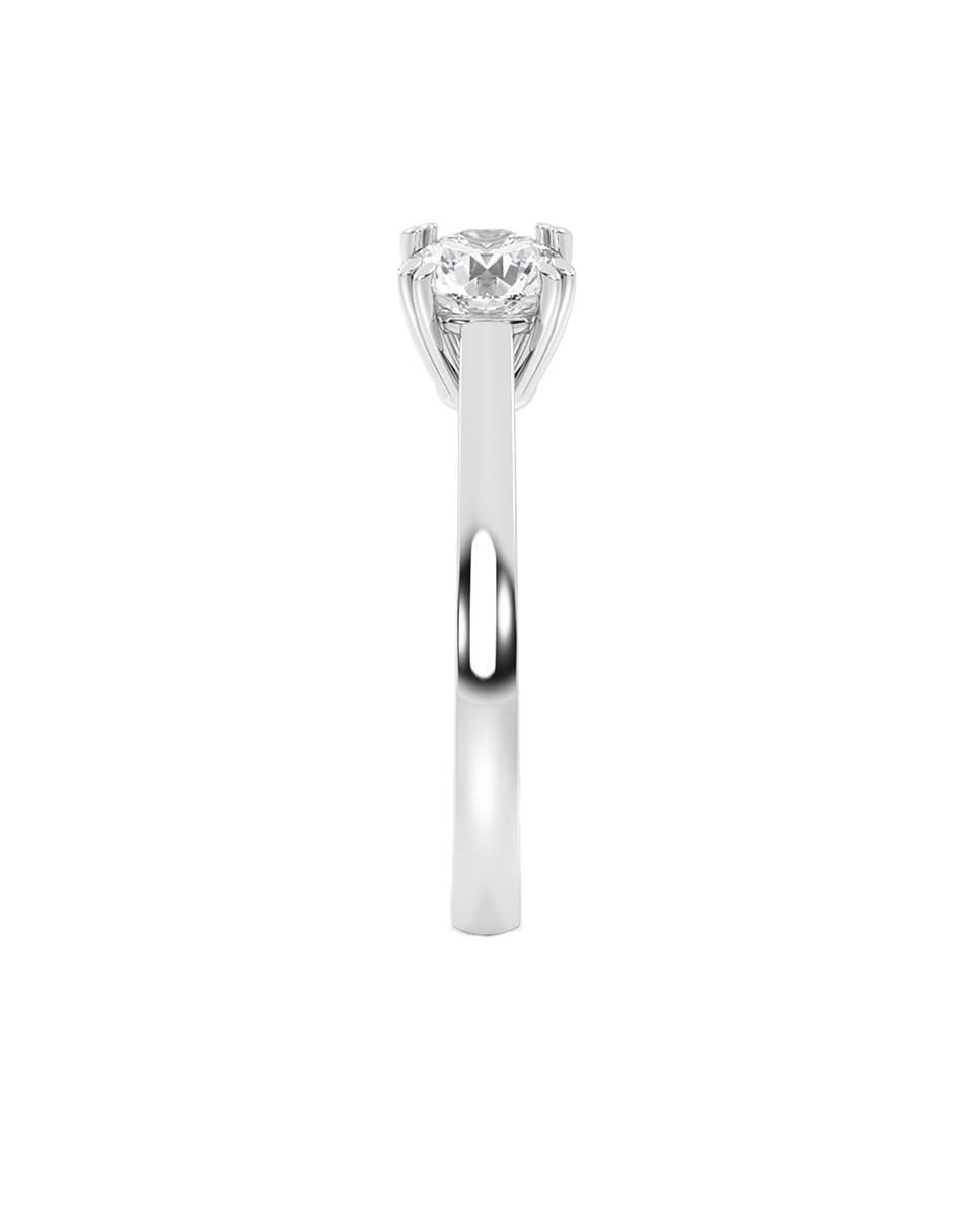 Anillo de compromiso de oro 14 K zirconia 2