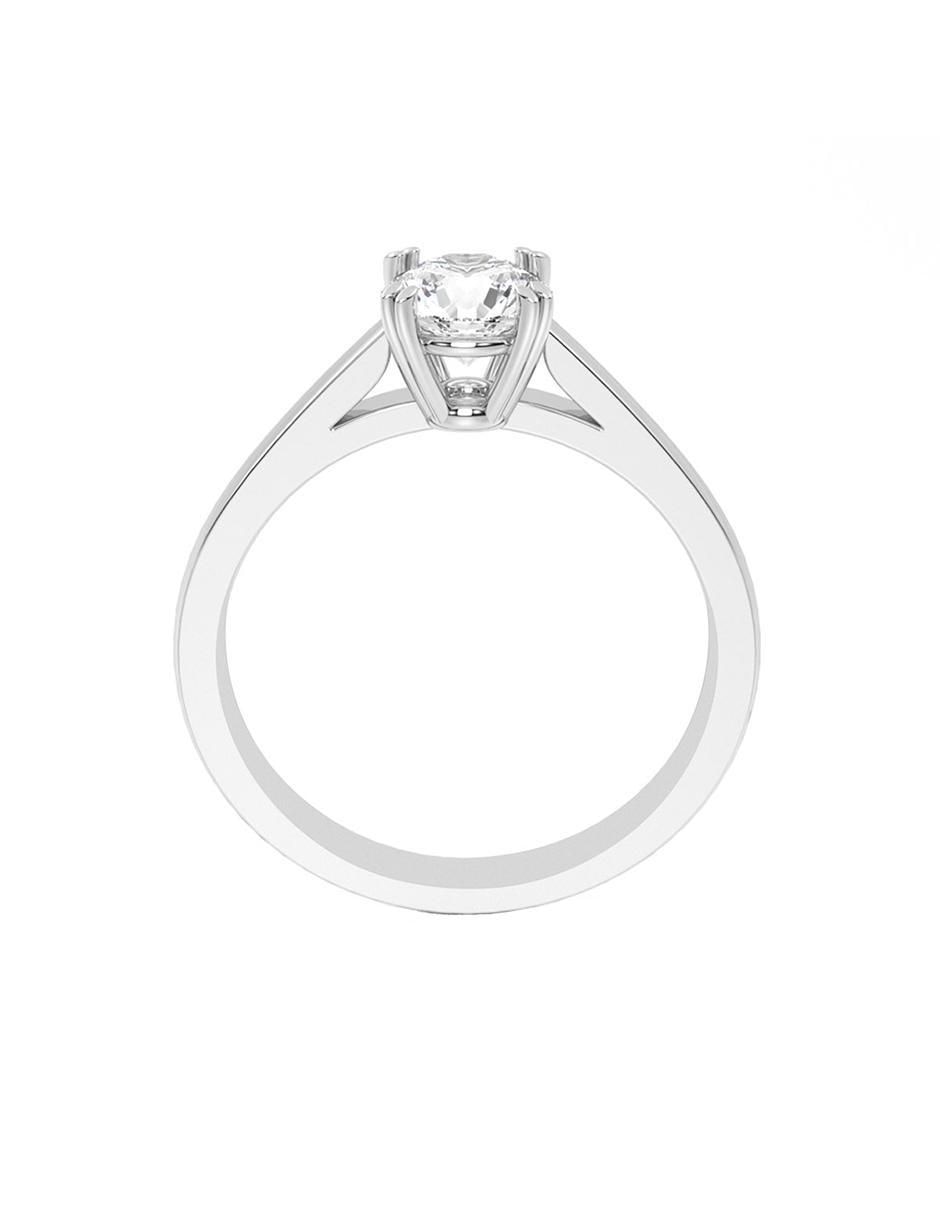 Anillo de compromiso de oro 14 K zirconia 3