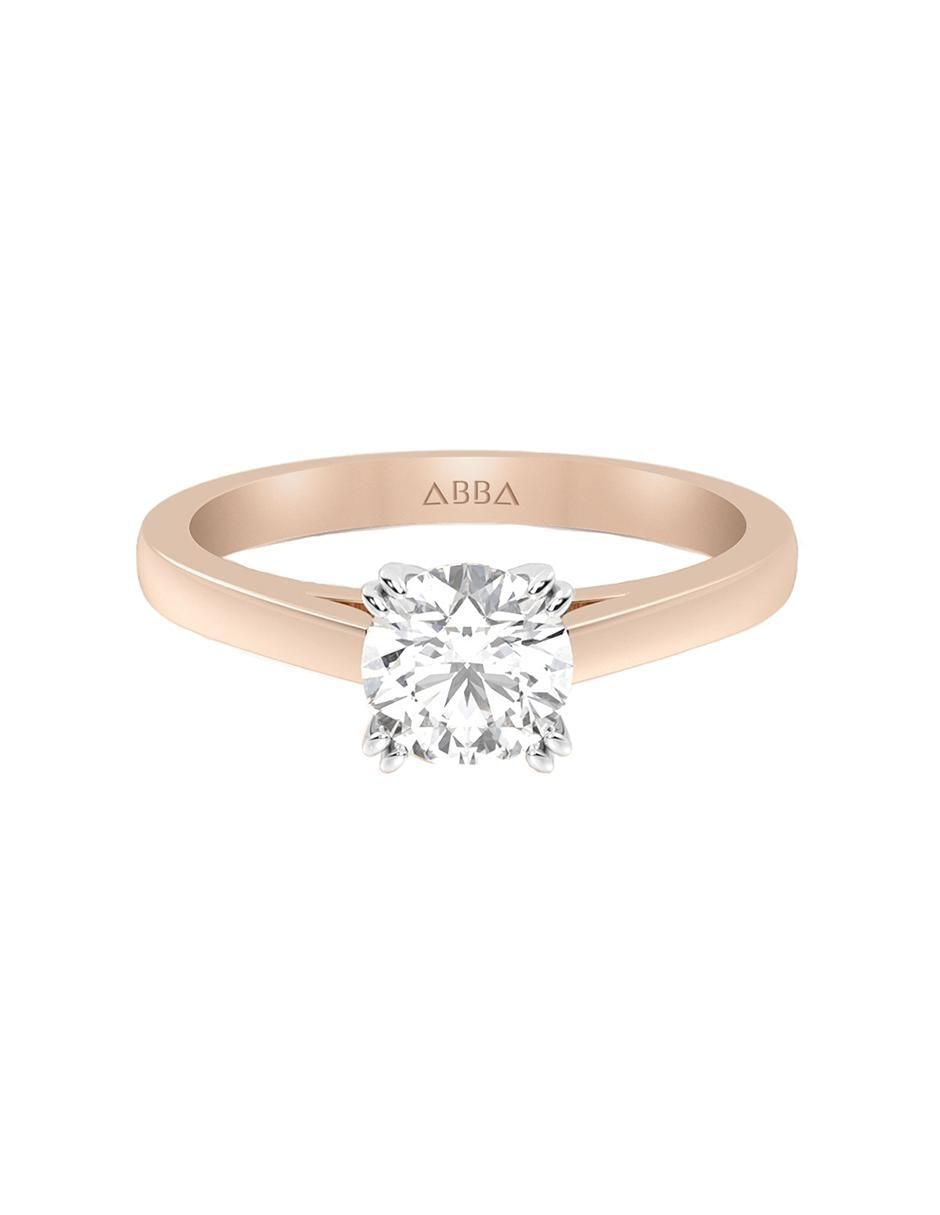 Anillo de compromiso de oro 14 K zirconia Anillo de compromiso de oro 14 K zirconia