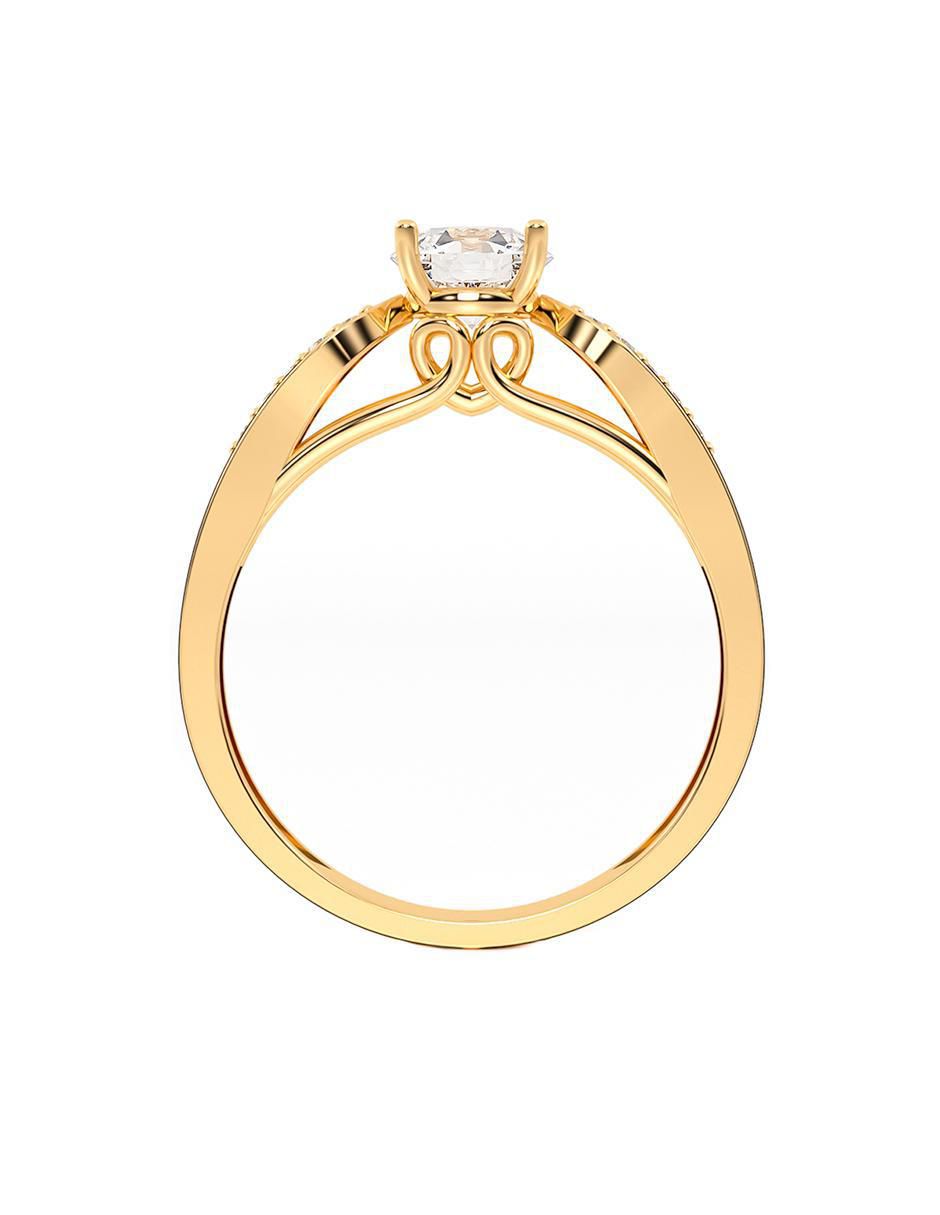 Anillo de compromiso "de" oro 14 k abba joyas no aplica zirconia
