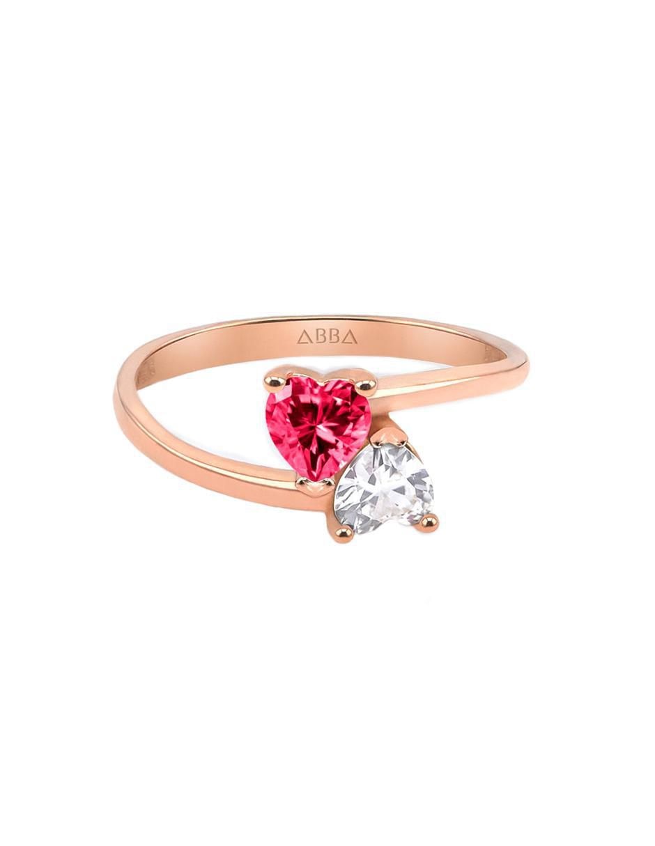 Anillo 14 k de oro zirconia brillante