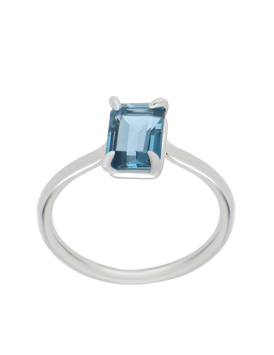 Anillo Colorful P 925 de plata topacio azul de londres