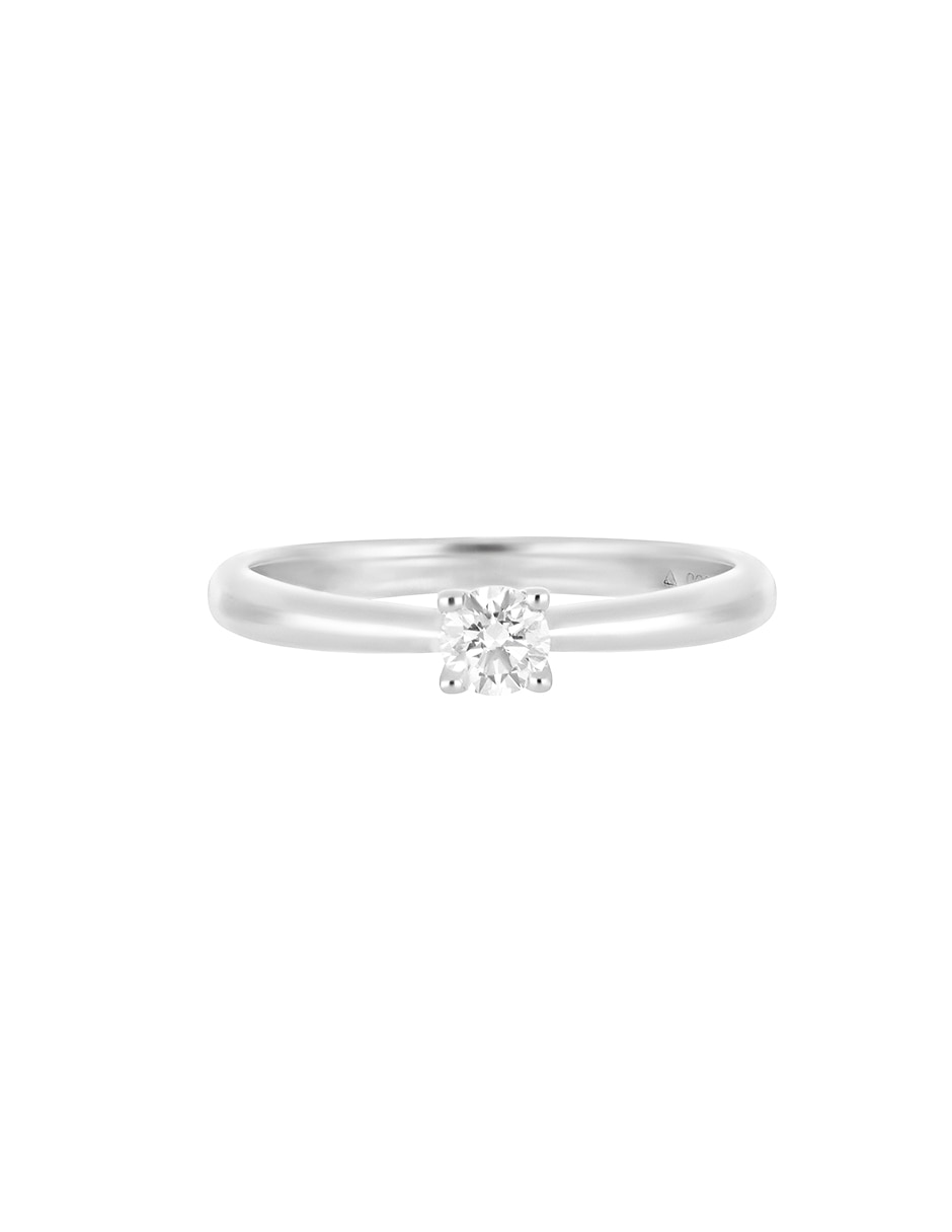 Anillo Classy 14 k de oro blanco diamante pulido 3