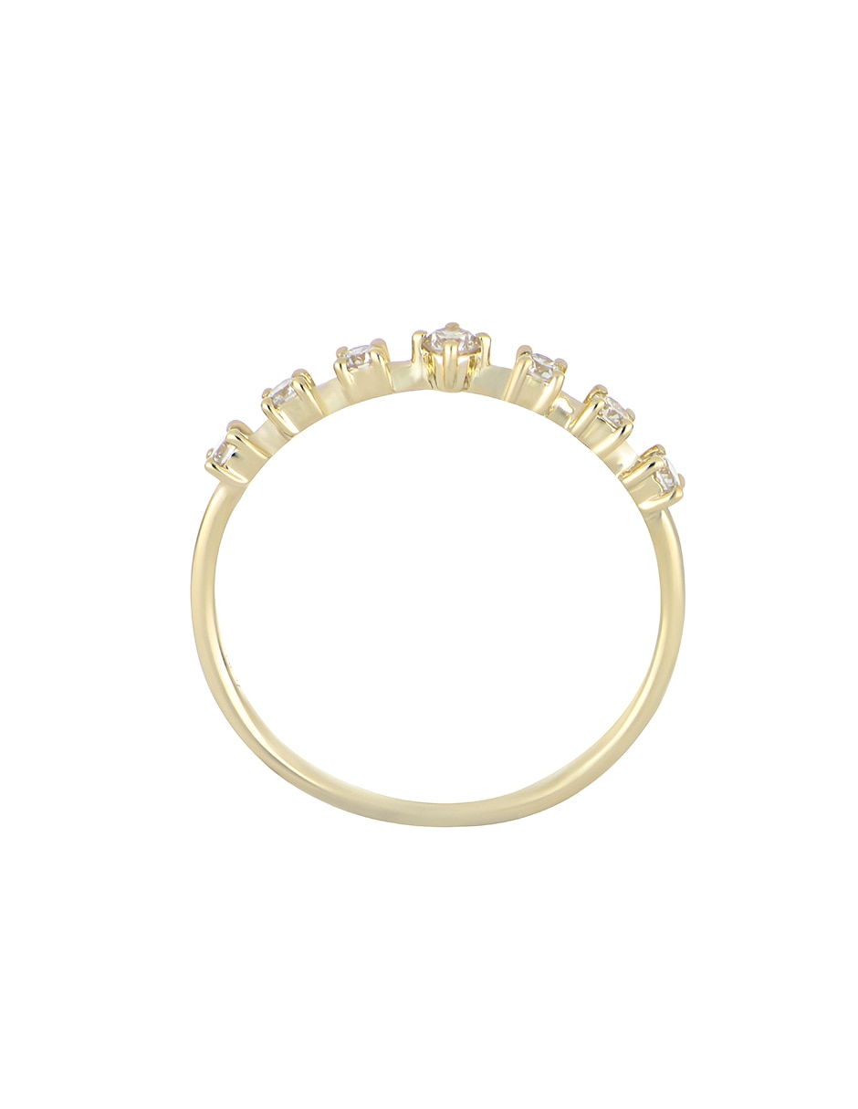 Anillo Classy 14 k de oro amarillo diamante 2