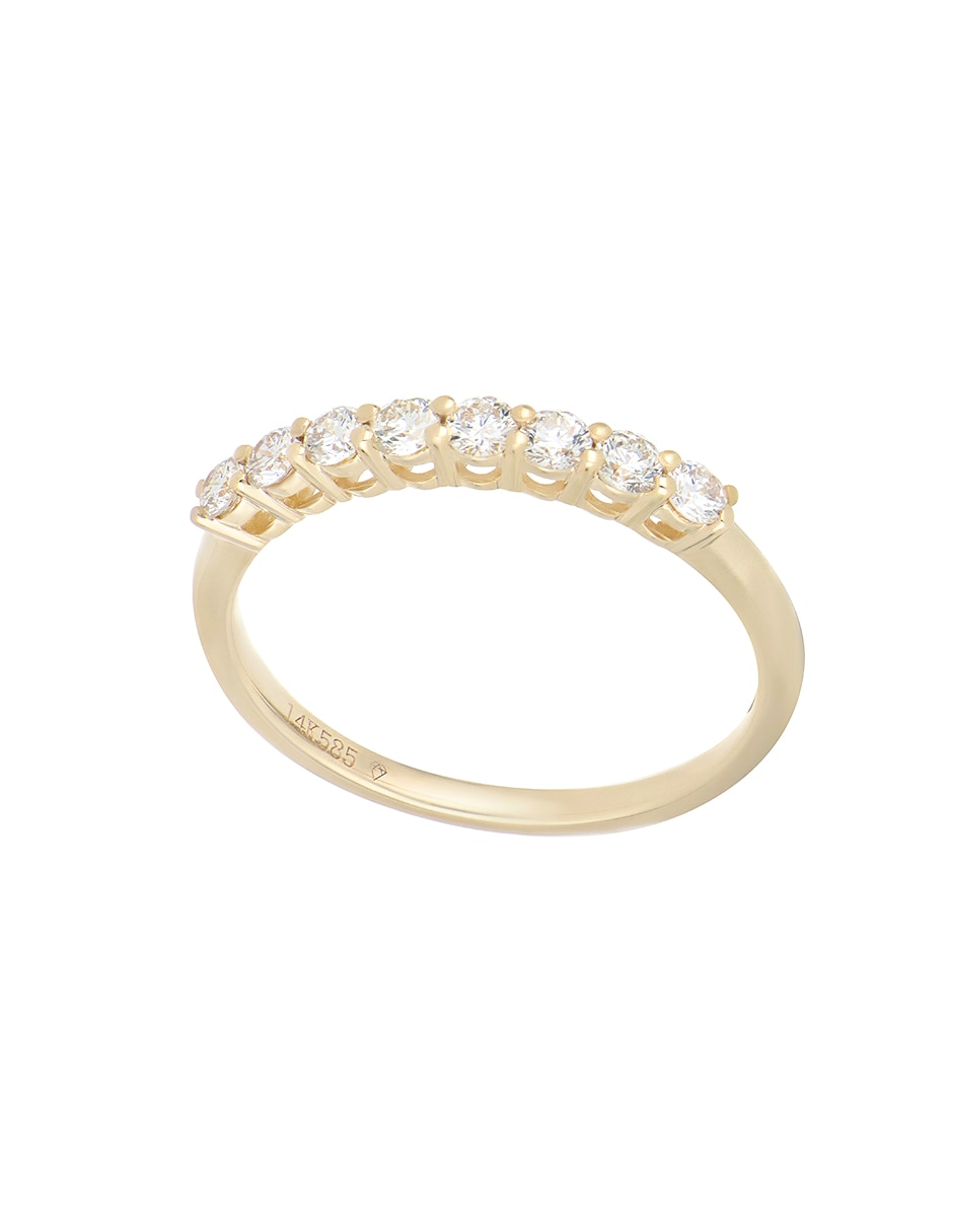 Anillo Classy 14 k de oro amarillo diamante