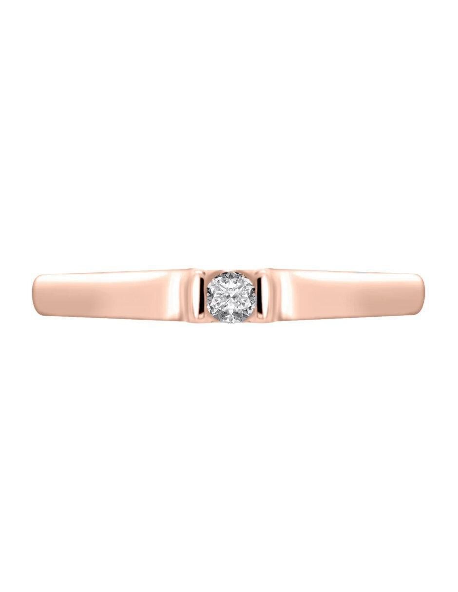 Anillo de compromiso de oro 14 k Anne diamante Anillo de compromiso de oro 14 k Anne diamante