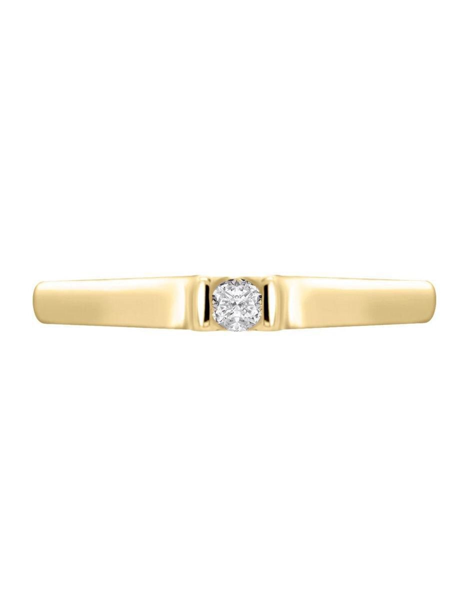 Anillo de compromiso de oro 14 k Anne diamante
