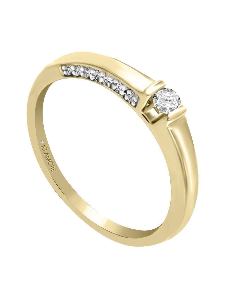 Anillo de compromiso "de" oro 14 k klamore anne diamante