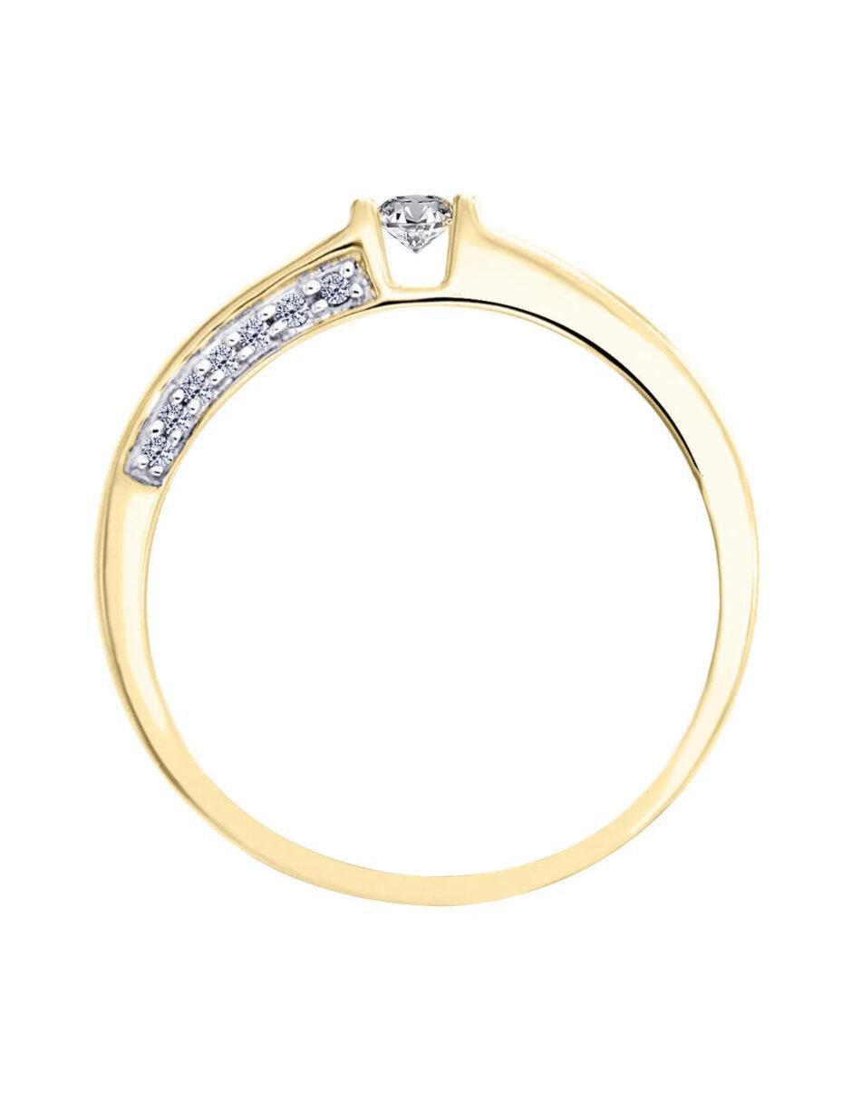Anillo de compromiso "de" oro 14 k klamore anne diamante