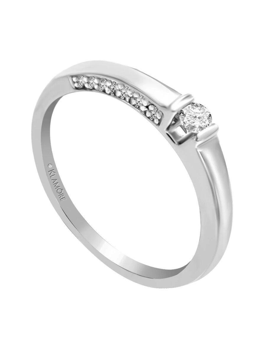 Anillo de compromiso de oro 14 k Anne diamante 2