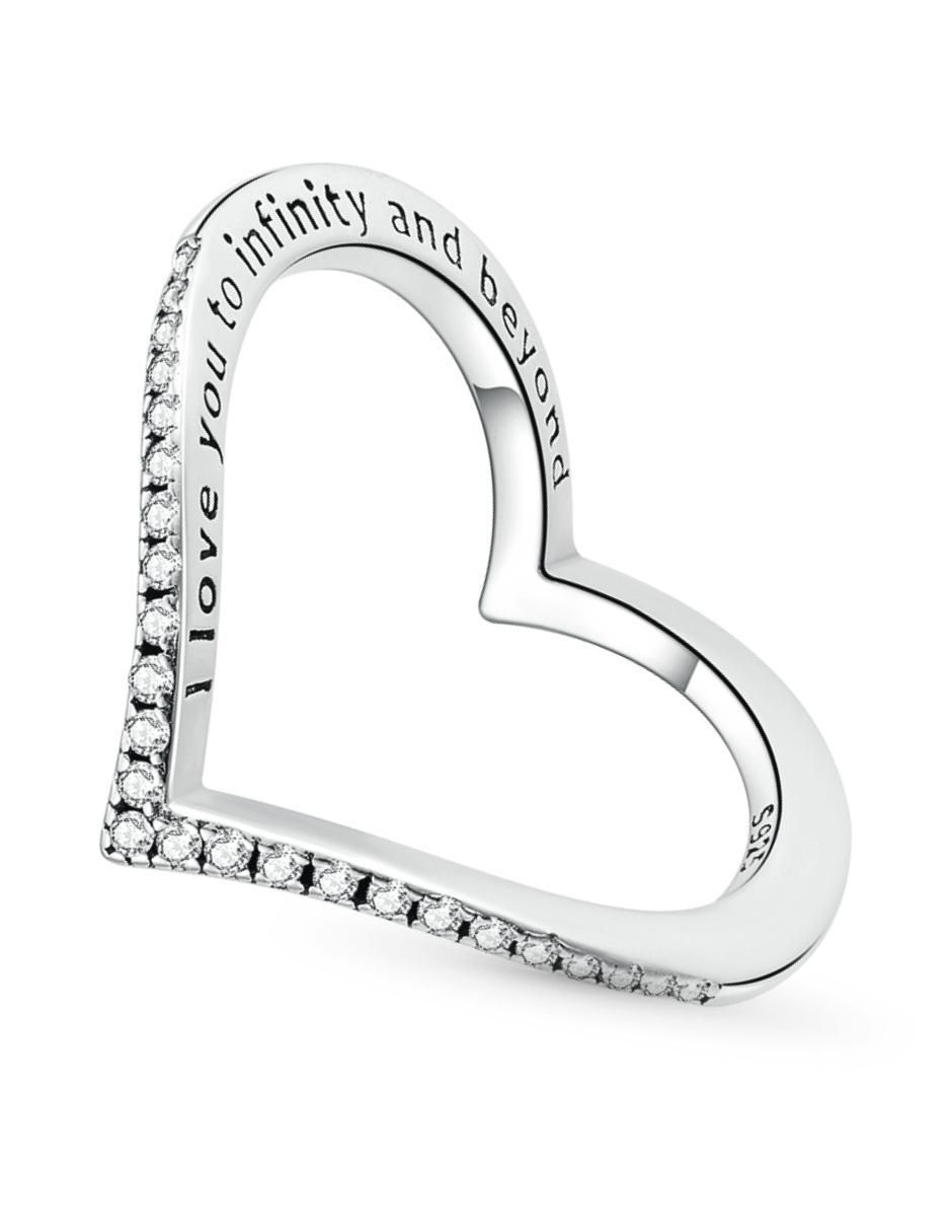 Anillo I Love You To Infinity And Beyond P 925 de plata zirconia cúbica brillante 2