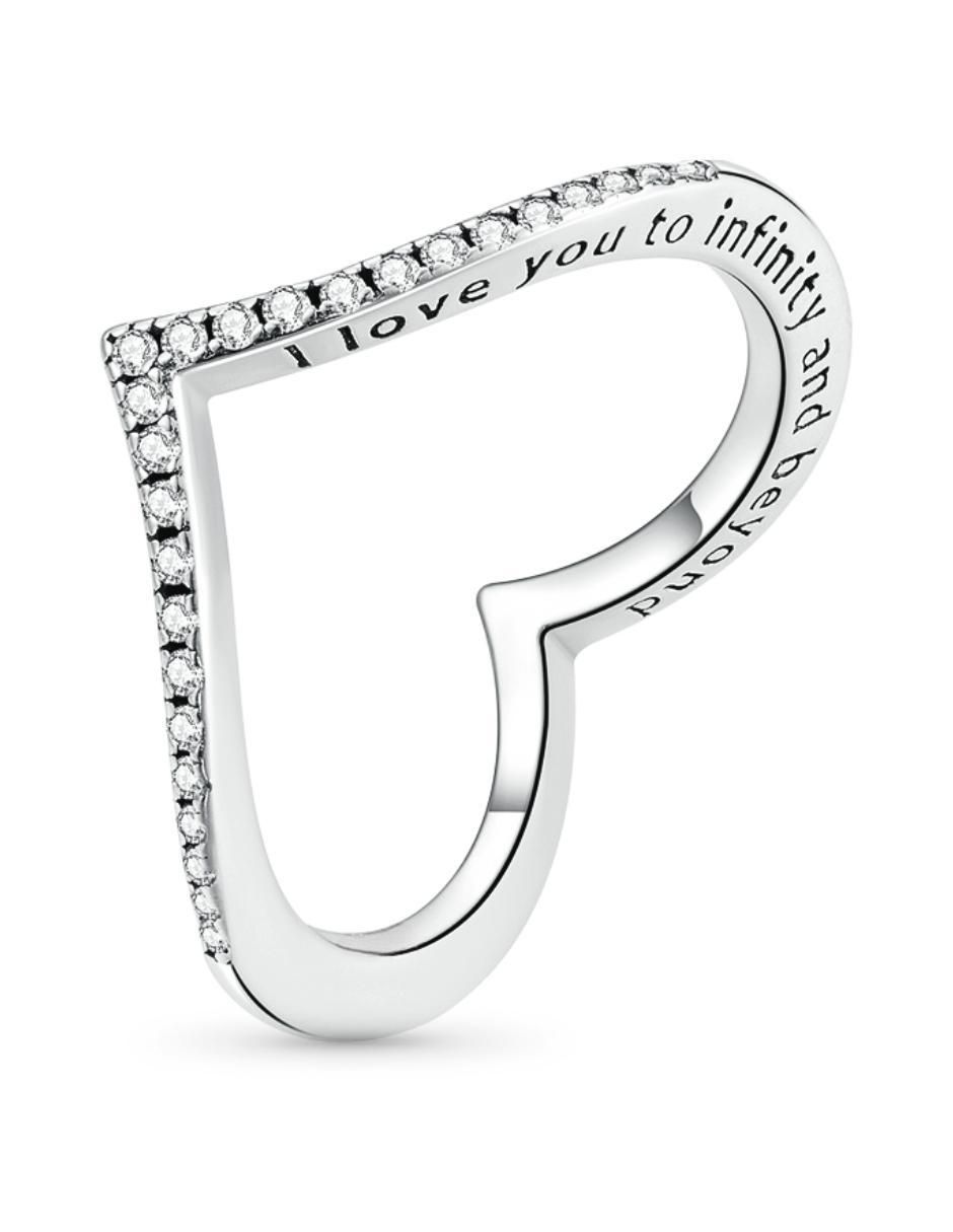 Anillo I Love You To Infinity And Beyond P 925 de plata zirconia cúbica brillante 4