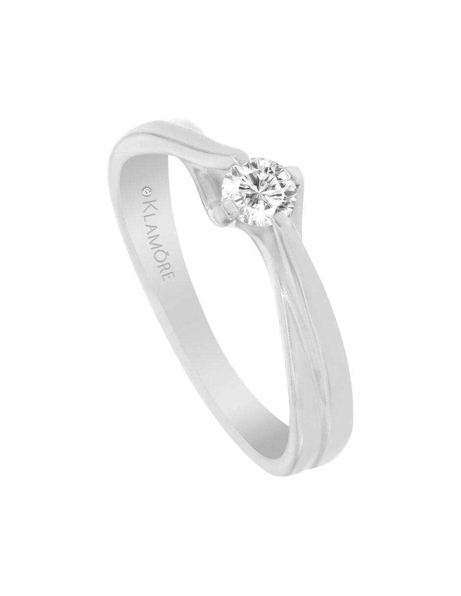 Anillo de compromiso de oro 14 k Icia diamante 4