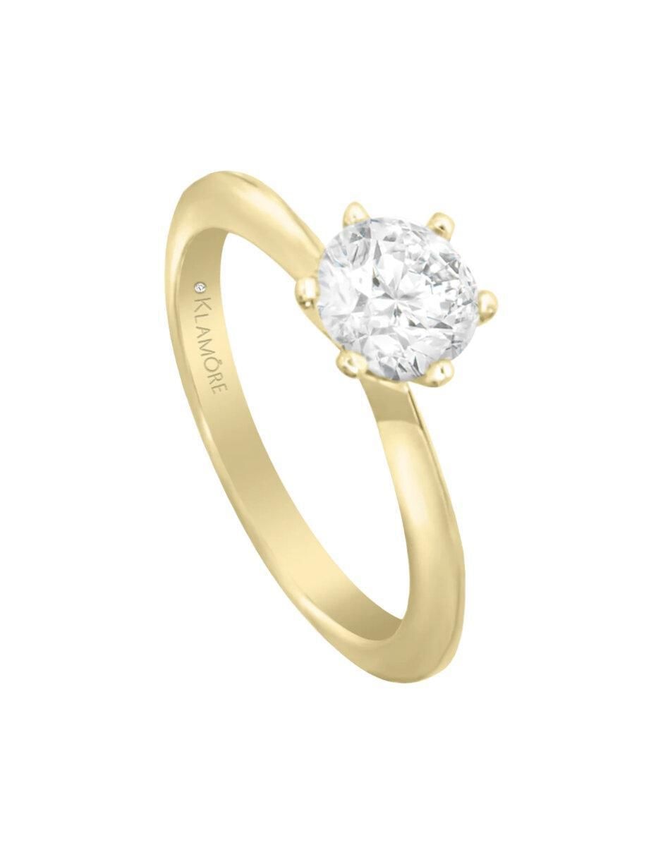 Anillo de compromiso "de" oro 14 k klamore maribel diamante