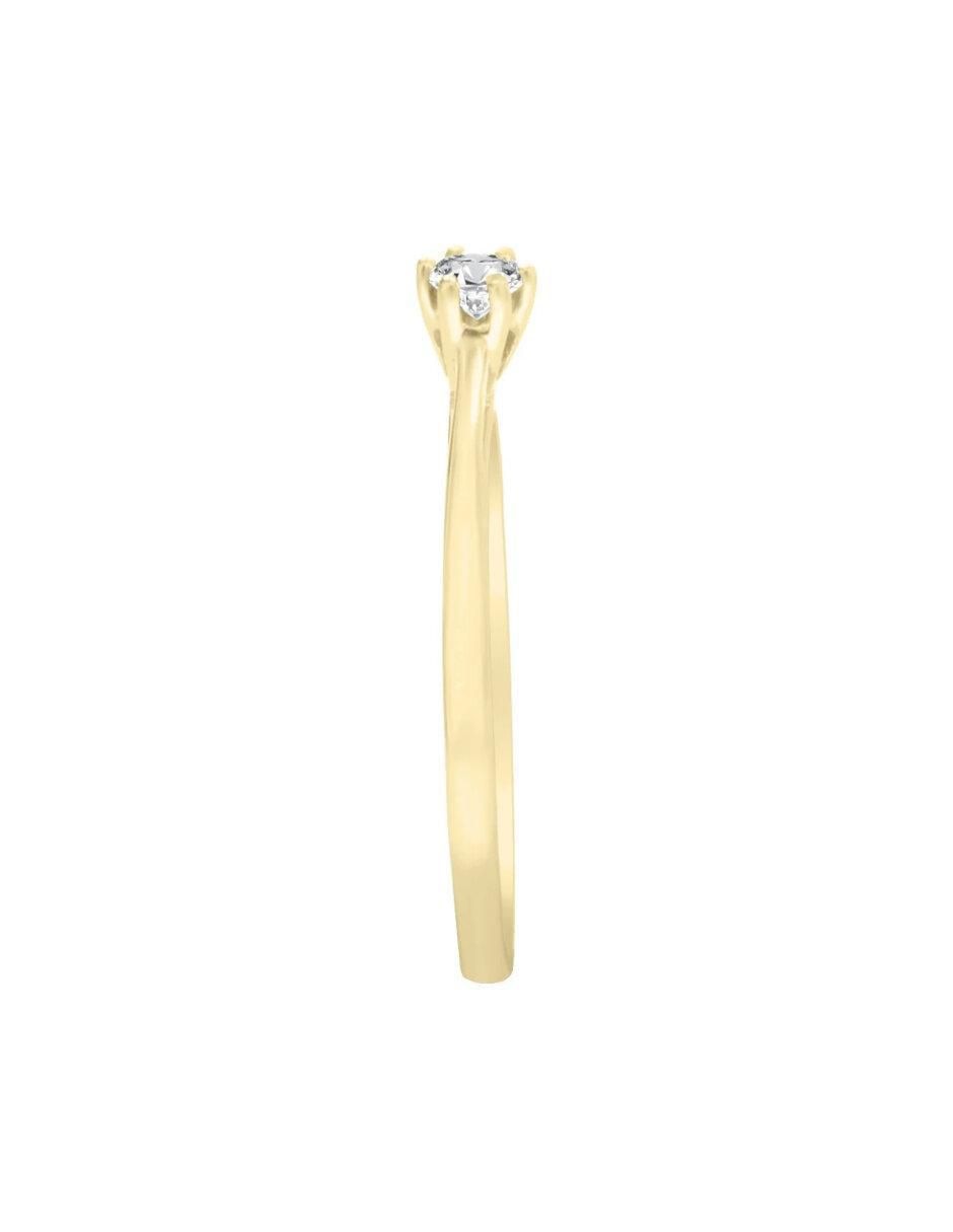 Anillo de compromiso "de" oro 14 k klamore fancella diamante