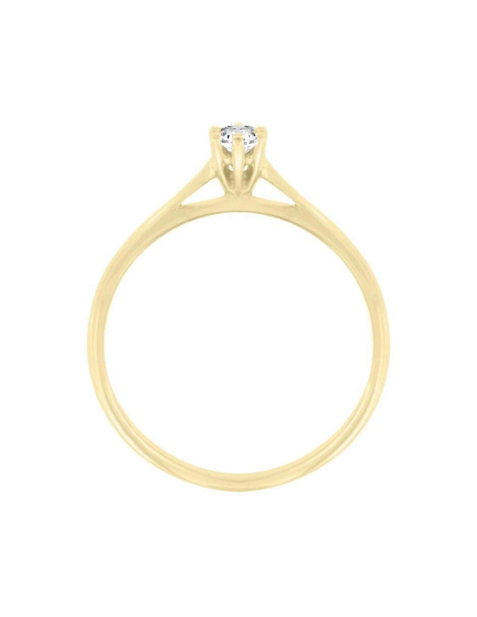 Anillo de compromiso "de" oro 14 k klamore fancella diamante