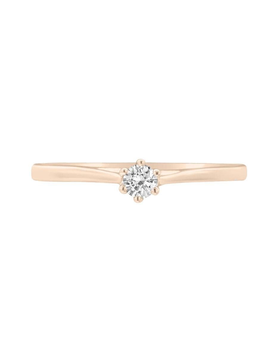 Anillo de compromiso de oro 14 k Fancella diamante Anillo de compromiso de oro 14 k Fancella diamante