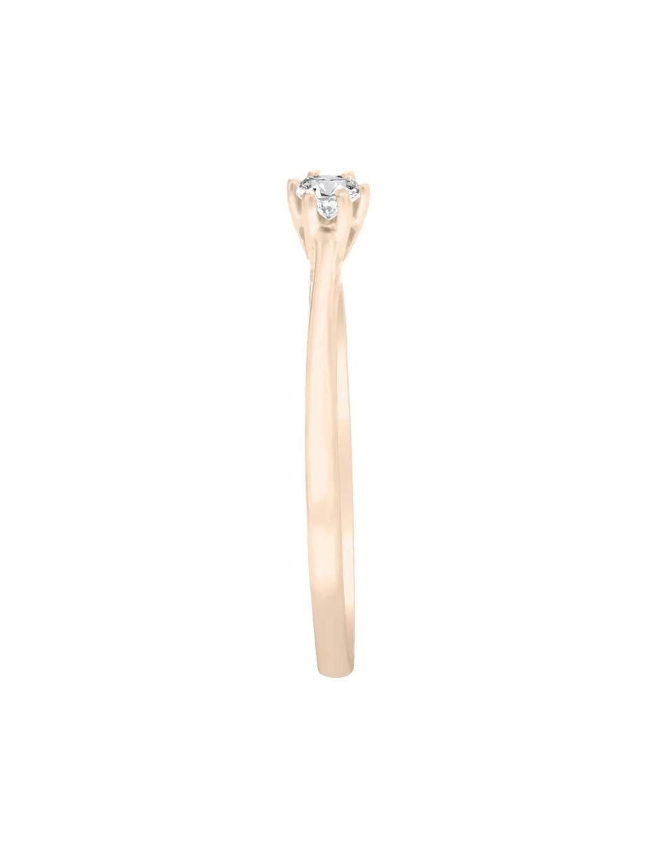 Anillo de compromiso de oro 14 k Fancella diamante 3
