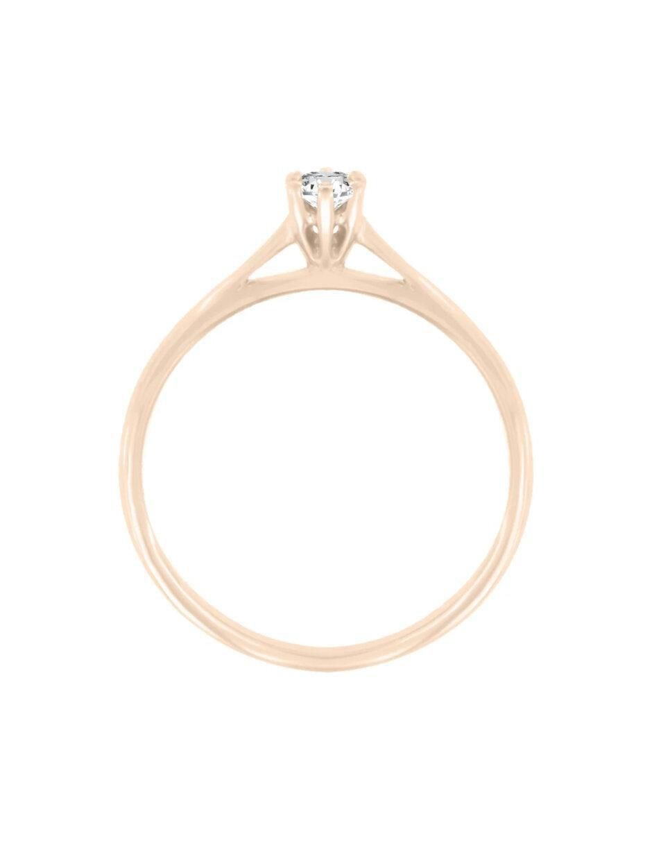 Anillo de compromiso de oro 14 k Fancella diamante 4