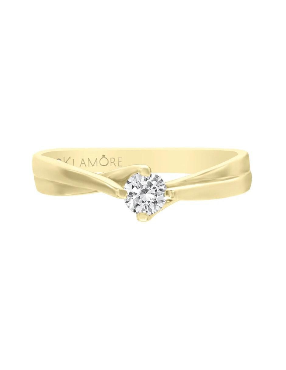 Anillo de compromiso de oro 14 k Icia diamante Anillo de compromiso de oro 14 k Icia diamante