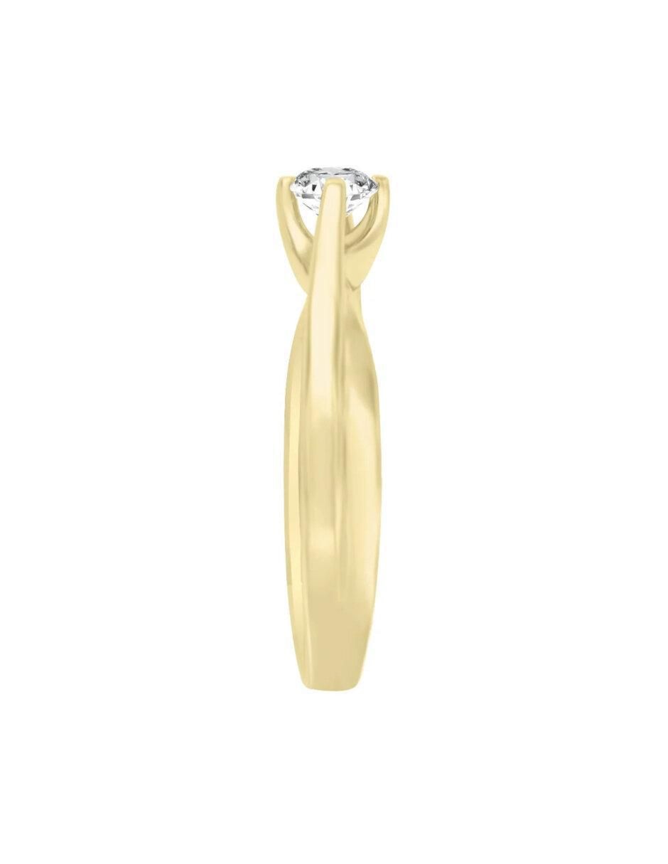 Anillo de compromiso "de" oro 14 k klamore icia diamante