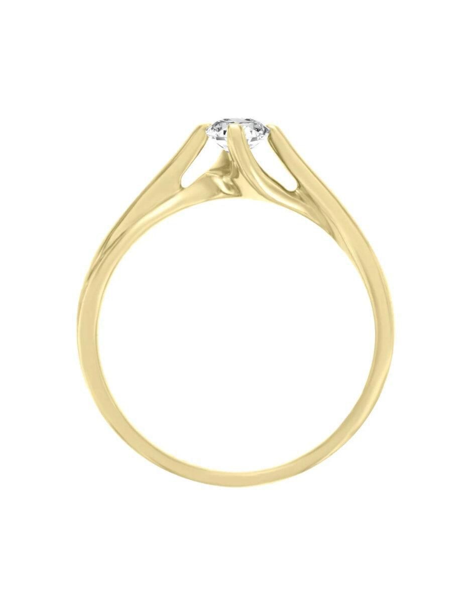 Anillo de compromiso "de" oro 14 k klamore icia diamante