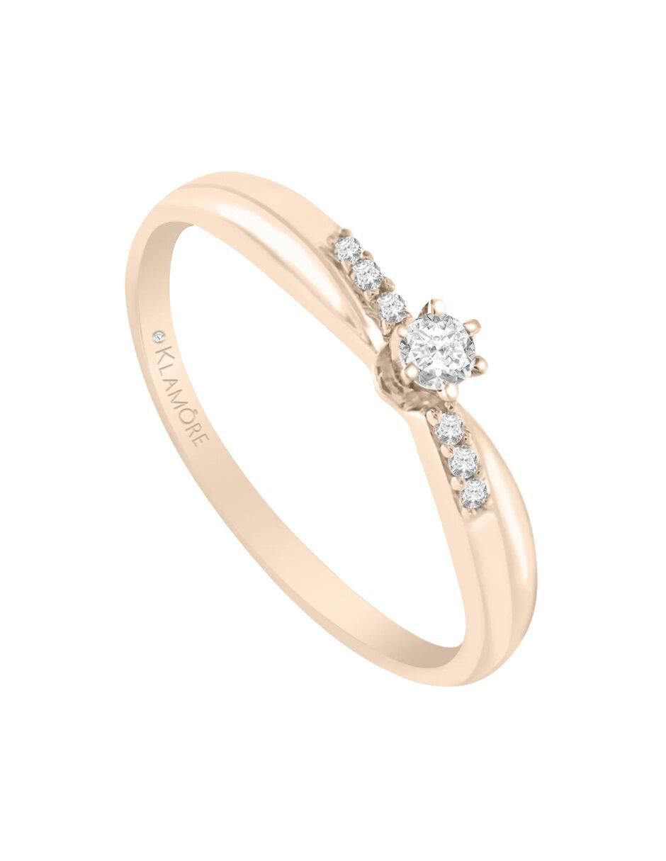 Anillo de compromiso de oro 14 k Natalie diamante 3