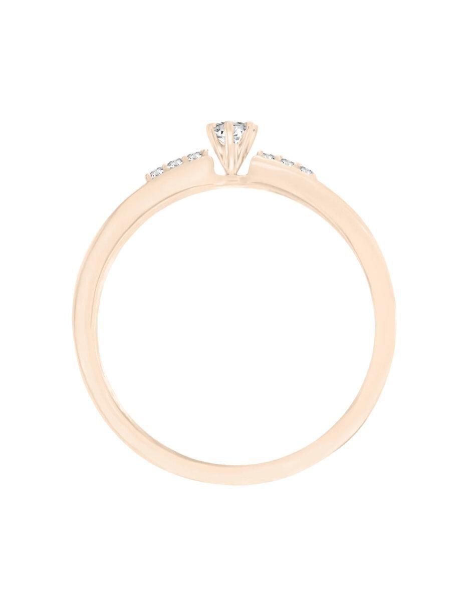 Anillo de compromiso de oro 14 k Natalie diamante 4