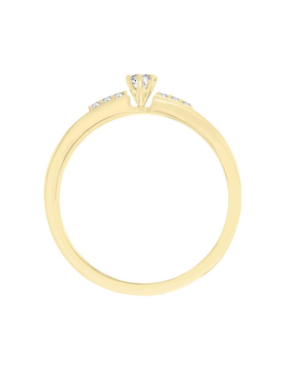 Anillo de compromiso "de" oro 14 k klamore natalie diamante
