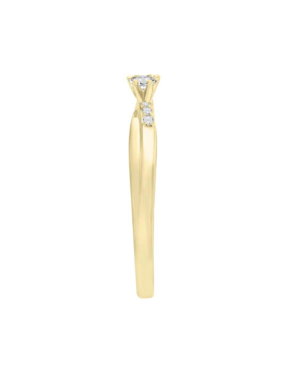 Anillo de compromiso "de" oro 14 k klamore natalie diamante