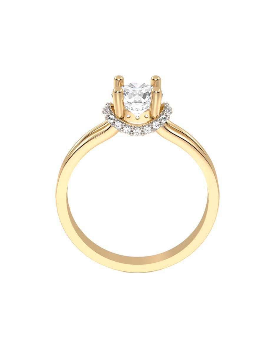 Anillo de compromiso "de" oro 14 k abba joyas no aplica zirconia