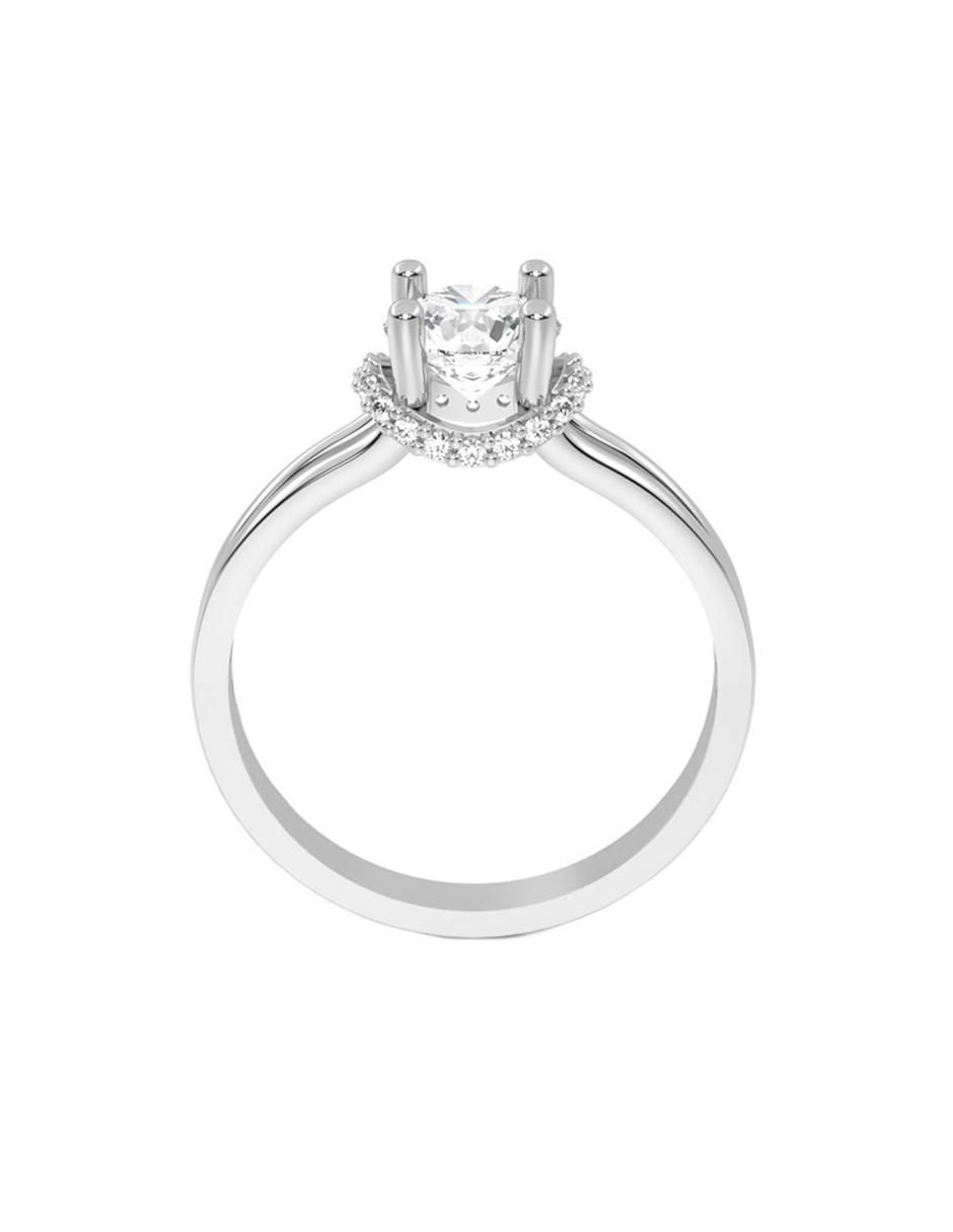 Anillo de compromiso de oro 10 K circonita 3
