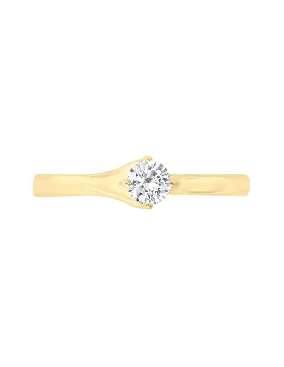 Anillo de compromiso de oro 14 k Feray diamante