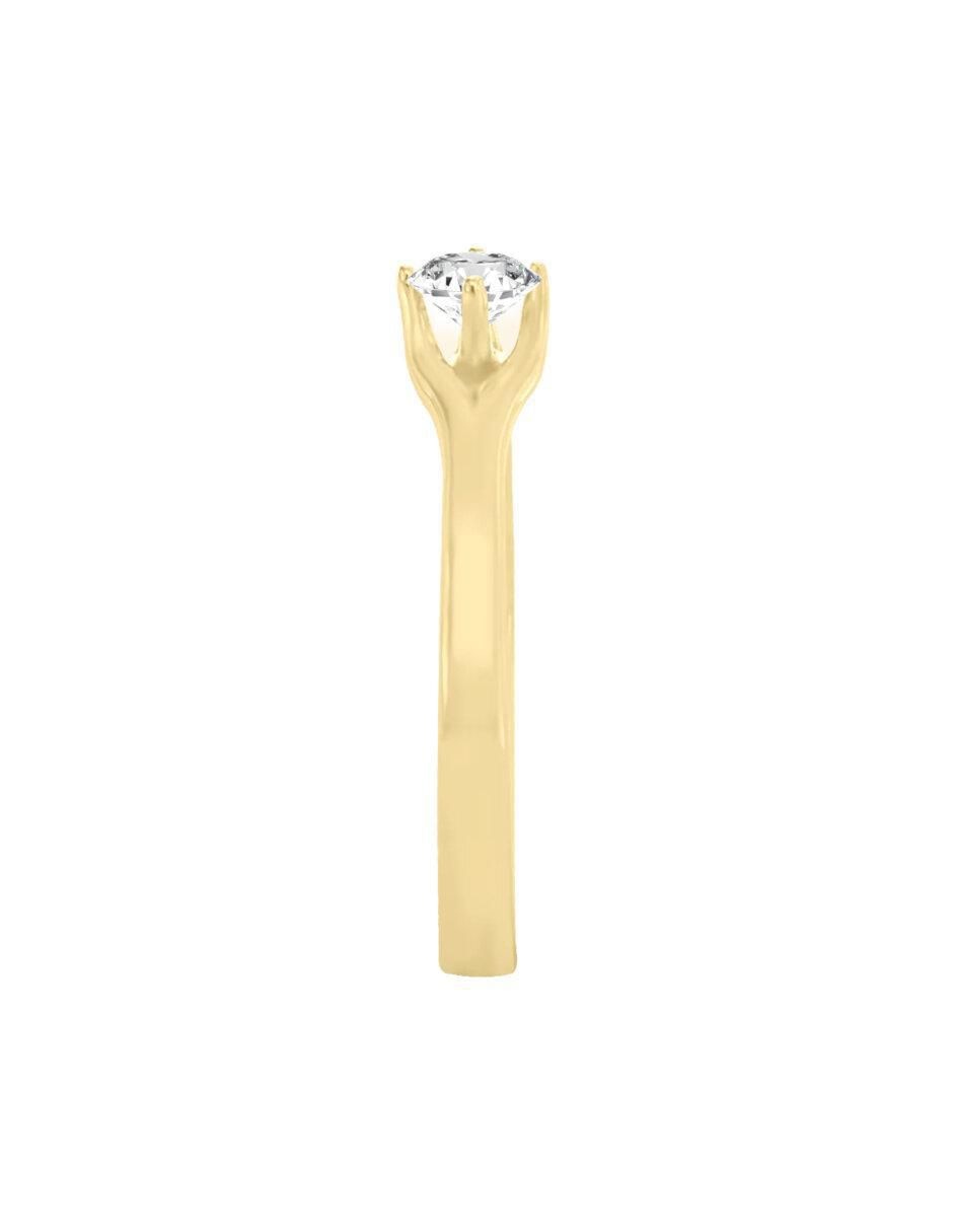 Anillo de compromiso "de" oro 14 k klamore feray diamante
