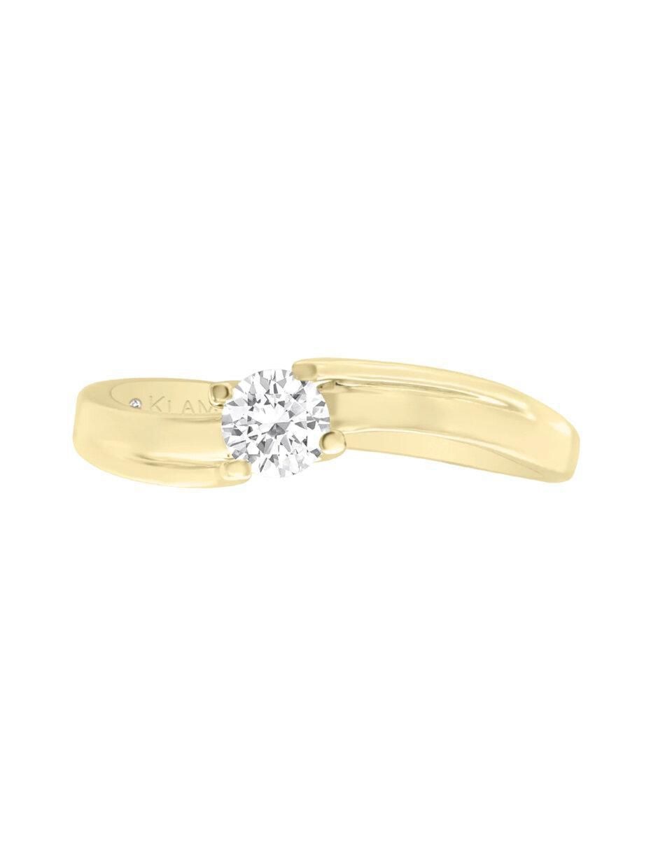 Anillo de compromiso de oro 14 k Raiza diamante