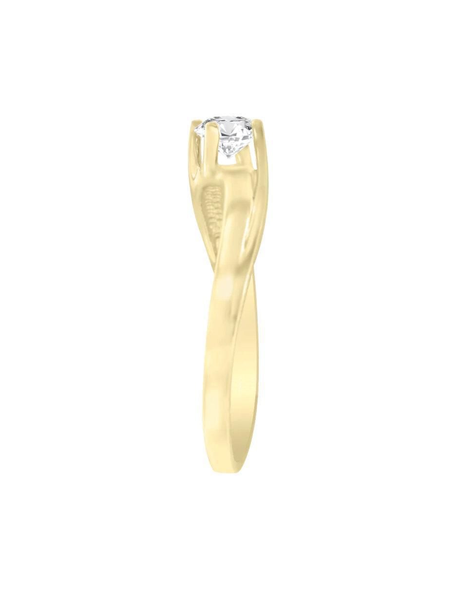 Anillo de compromiso "de" oro 14 k klamore raiza diamante