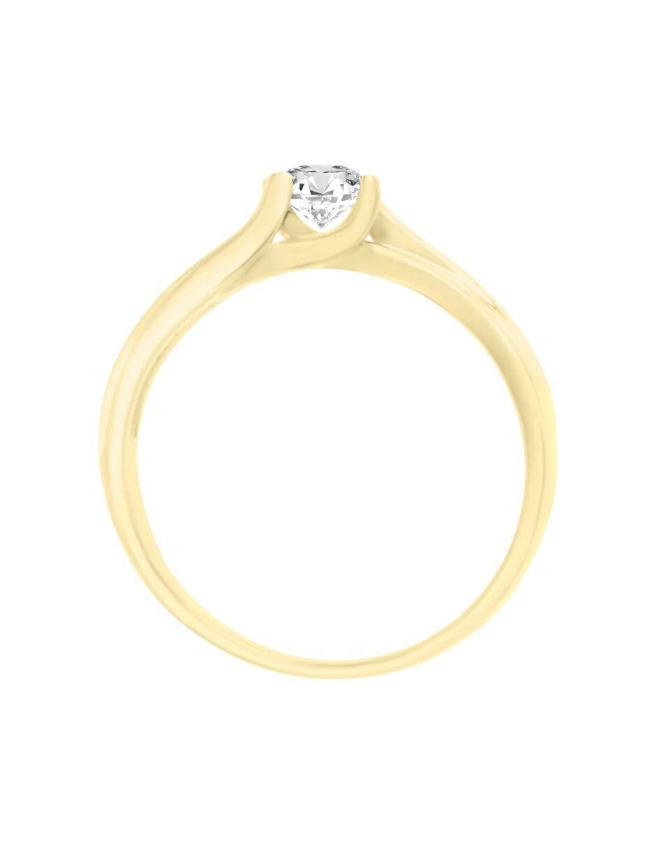 Anillo de compromiso "de" oro 14 k klamore raiza diamante