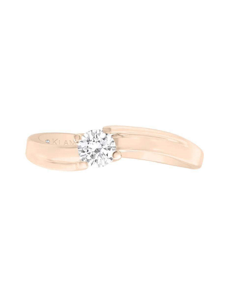 Anillo de compromiso de oro 14 k Raiza diamante