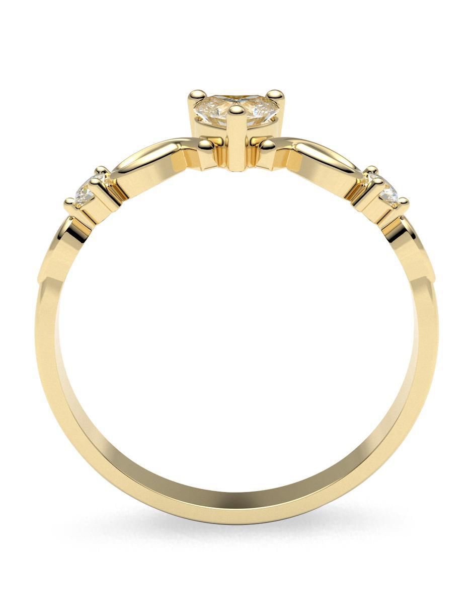 Anillo de compromiso "de" oro 10 k amelie joyas sin coleccion  zirconia