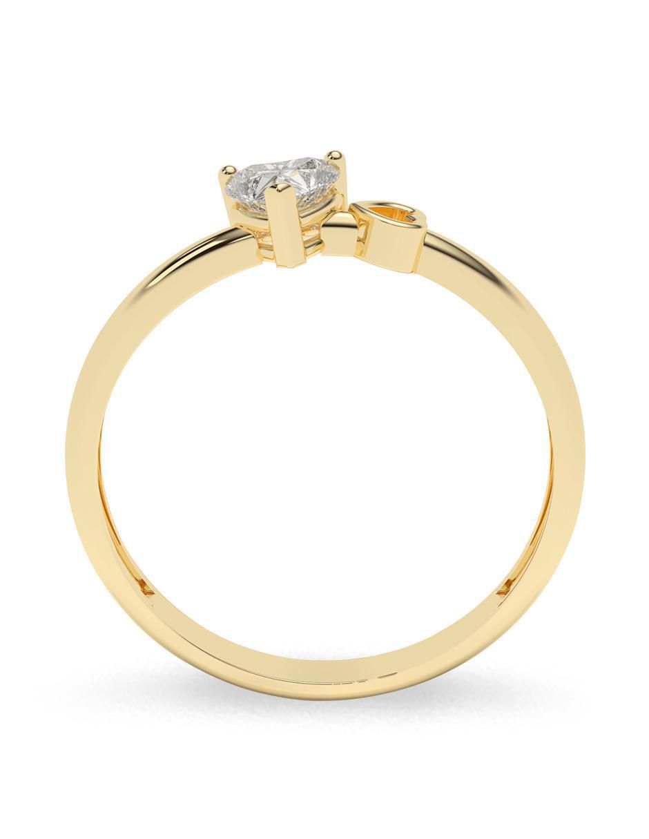 Anillo de compromiso "de" oro 14 k amelie joyas sin coleccion zirconia