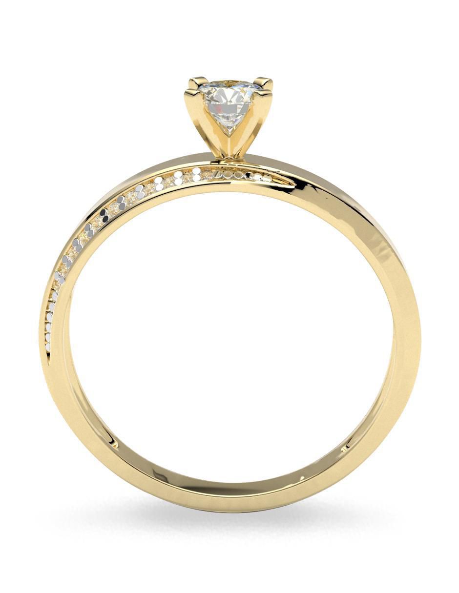 Anillo de compromiso "de" oro 10 k amelie joyas sin coleccion zirconia